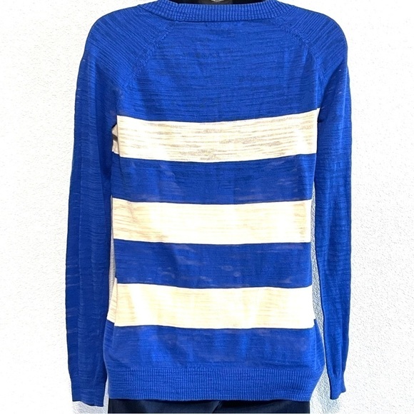 Madewell Woman Blue White Stripe Sweater Size XS - Picture 7 of 14